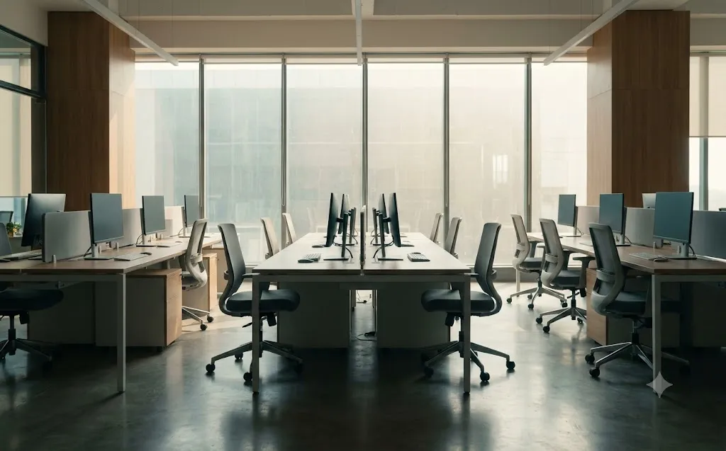 Co-working floor at the Thiran Innovation Campus